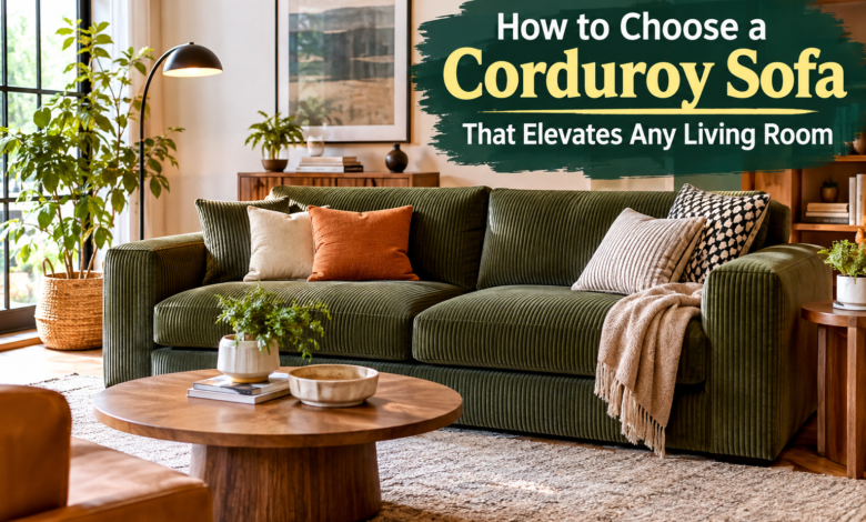 How to Choose a Corduroy Sofa That Elevates Any Living Room