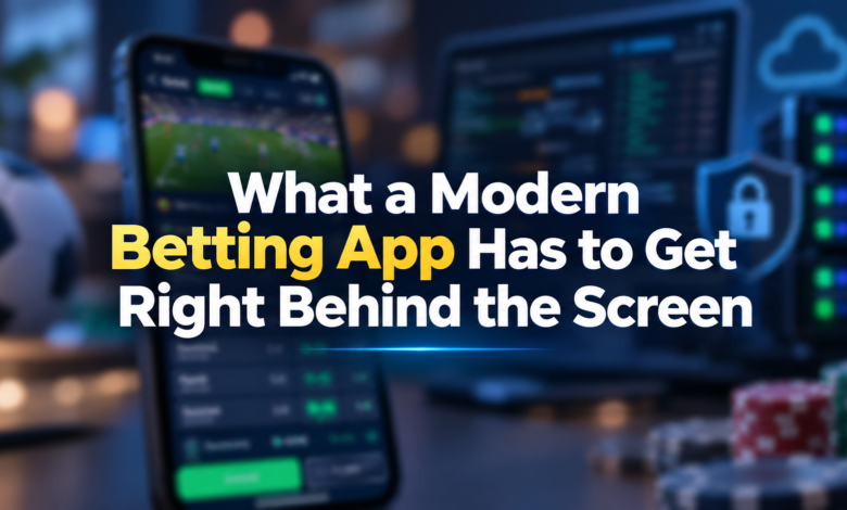What a Modern Betting App Has to Get Right Behind the Screen